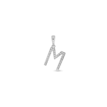 9K Gold Diamond 'M' Initial Pendant - DSSP-M - H&H Jewellery Pty Ltd