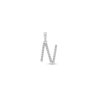 9K Gold Diamond 'N' Initial Pendant - DSSP-N - H&H Jewellery Pty Ltd