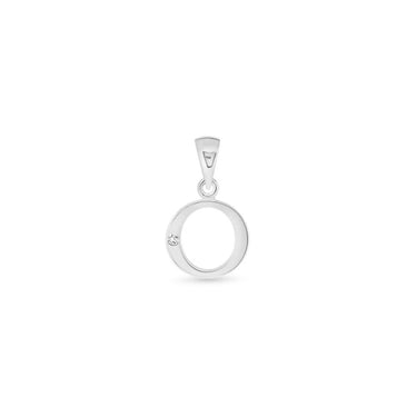 9K Gold Single Diamond 'O' Initial Pendant - DSNP-O - H&H Jewellery Pty Ltd
