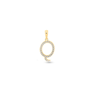 9K Gold Diamond 'Q' Initial Pendant - DSSP-Q - H&H Jewellery Pty Ltd