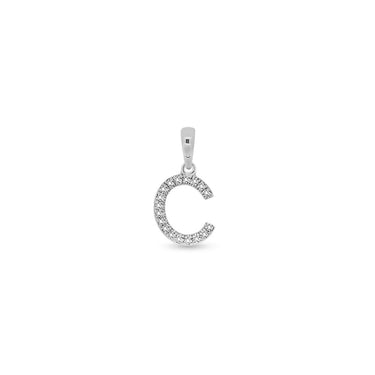 9K Gold Diamond 'C' Initial Pendant - DSSP-C - H&H Jewellery Pty Ltd
