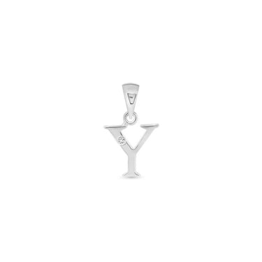 9K Gold Single Diamond 'Y' Initial Pendant - DSNP-Y - H&H Jewellery Pty Ltd
