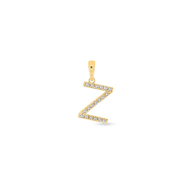 9K Gold Diamond 'Z' Initial Pendant - DSSP-Z - H&H Jewellery Pty Ltd
