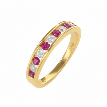 18K White Gold 0.32ct Ruby and Diamond Ring