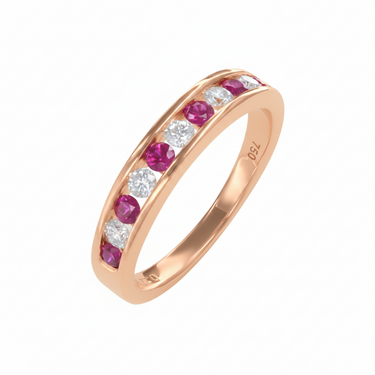 18K White Gold 0.32ct Ruby and Diamond Ring