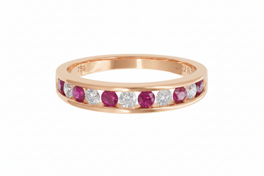 18K White Gold 0.32ct Ruby and Diamond Ring