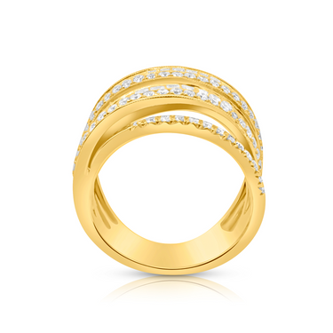 18K Yellow Gold Tdw. 2.55ct Diamond Band Ring - 20729653