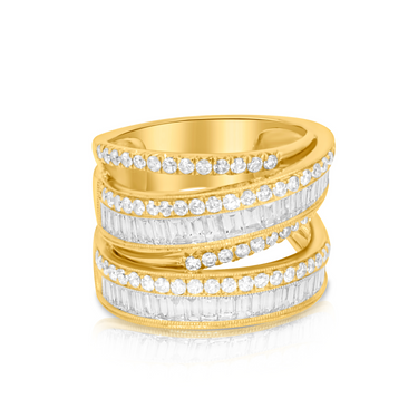18K Yellow Gold Tdw. 2.55ct Diamond Band Ring - 20729653