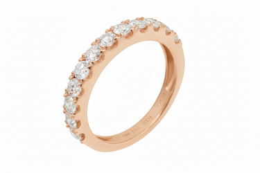 18K White Gold Tdw. 0.94ct Diamond Band Ring
