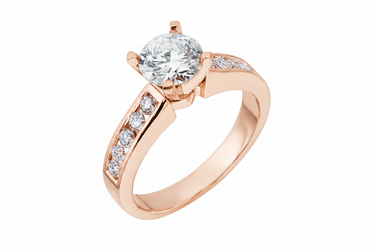 18KWG Centre GIA 1Dia 0.90CT & Side 10Dia 0.25CT Ring - 20730604