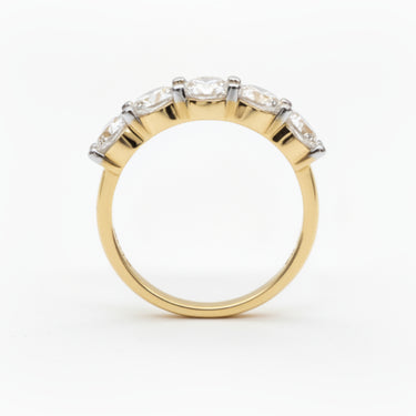 9KYG 5 2.18CT VSEF Lab Grown Diamond Wedding Band Ring