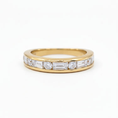 9KYG 9LGD 1.10CT VSEF Lab Grown Diamond Wedding Band Ring
