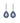 18K White Gold  Sapphires and Diamonds Drop Earring