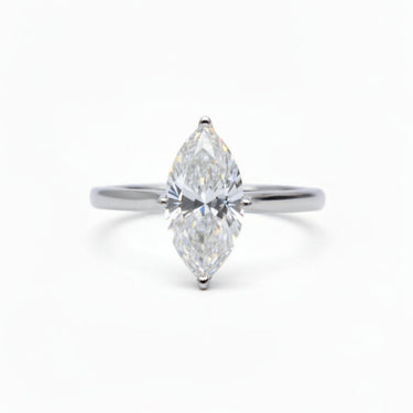 9K Gold 2.00ct Lab Grown Diamond Marquise Engagement Ring