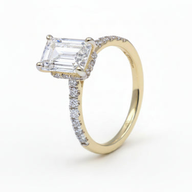 14KYG 2.08CT E/VVS2 0.36CT Lab Grown Diamond Engagement Ring
