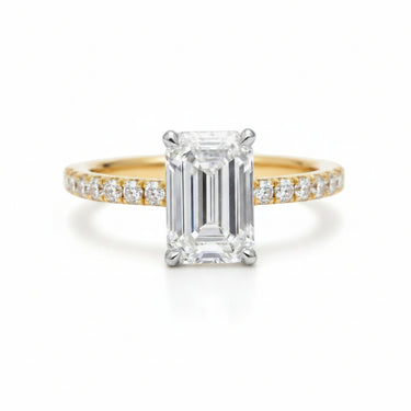 14KYG 2.08CT E/VVS2 0.36CT Lab Grown Diamond Engagement Ring