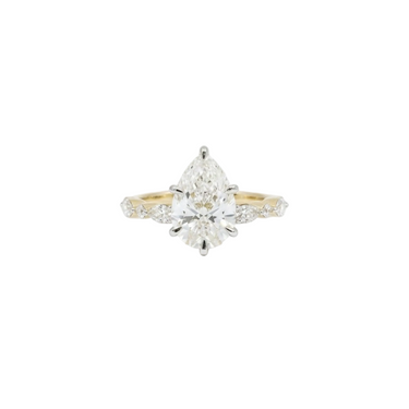 14KYG 1 Centre Lab Grown Diamond 3.06CT & Side Lab Grown Diamonds 0.52CT Engagement Ring