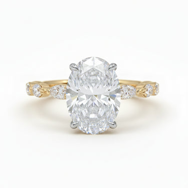 14KYG 3.08CT E/VVS Lab Grown Diamond Engagement Ring