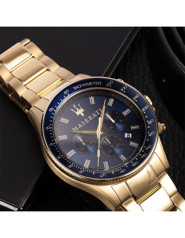 Maserati Sfida 44mm Gold Chronograph Watch.- R8873640008