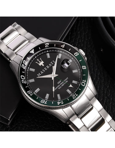 MASERATI SFIDA 44MM CHR BLACK DIAL BR SS - R887360015