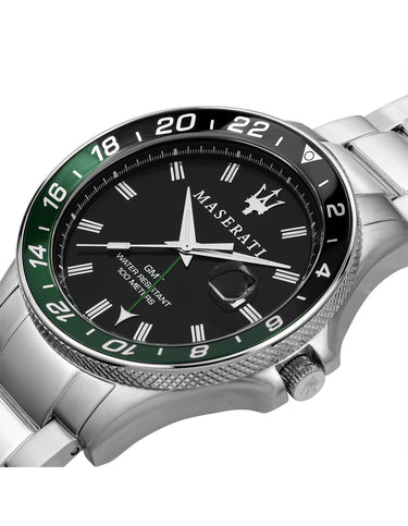 MASERATI SFIDA 44MM CHR BLACK DIAL BR SS - R887360015