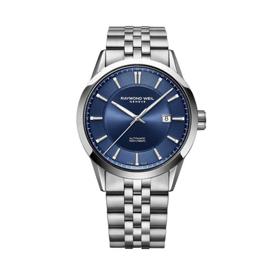 Raymond Weil - Freelancer Men's Automatic Blue Dial Stainless Steel Bracelet Watch | Raymond Weil Melbourne | Raymond Weil Australia | H&H Jewellery