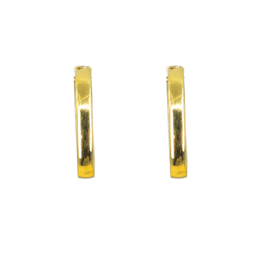 18K Yellow Gold Diamond Huggies Earrings - 20779016