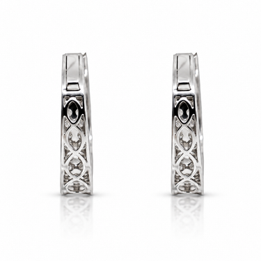 18K White Gold Diamond Earring - 20781033