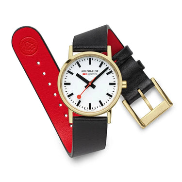 MONDAINE - Classic Black Vegan Grape Leather, 30 mm A658.30323.10SBBV