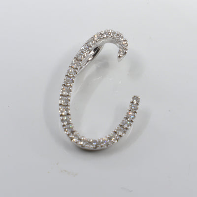 18K White Gold Diamond 'C' Initial Pendant | Gold & Diamond Initial Pendant Melbourne | H&H Jewellery 