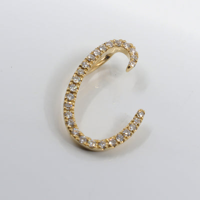 18K Yellow Gold Diamond 'C' Initial Pendant | Gold & Diamond Initial Pendant Melbourne | H&H Jewellery 