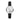 Soho Glitz Silver Dial Black Leather Strap Watch DK1L038L0015