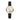 DKNY Soho Glitz Silver Dial Black Leather Strap Watch DK1L038L0035