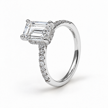 14KYG 2.08CT E/VVS2 0.36CT Lab Grown Diamond Engagement Ring