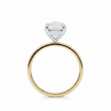 18K Gold 3.02CT E/VVS2 Pear Shape Solitaire Lab Grown Diamond Engagement Ring