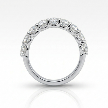9KWG 9LGD 1.00CT EFVS Round Lab Grown Wedding Band Ring