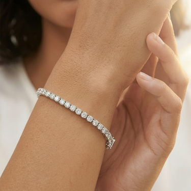 9KWG 3.00CT EV/VS Lab Grown Diamond Tennis Bracelet