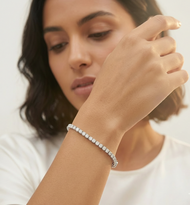 9KWG 3.00CT EV/VS Lab Grown Diamond Tennis Bracelet