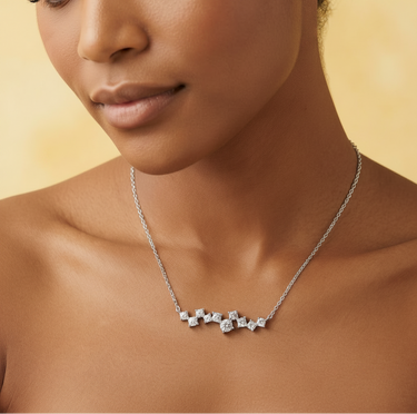 18K White Gold Tdw 0.31ct Diamond Necklace