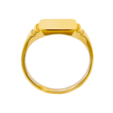 9K Yellow Gold Signet Ring - 20599980