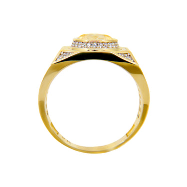 9K Yellow Gold Medusa Cubic Zirconia Ring - 20748395