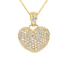 18k White Gold Tdw. 1.00CT Pave Diamond Heart Pendant | Gold Diamond Necklace | Gold Cross Necklace Australia | Rose Gold Necklace | Gold Cross Necklace Melbourne | Gold Diamond Pendant Necklace | Gold Necklace For Women | H&H Jewellery 