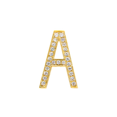 18K Yellow Gold Diamond 'A' Initial Pendant | Gold & Diamond Initial Pendants Melbourne | Gold & Diamond Initial Pendants Australia | H&H Jewellery 