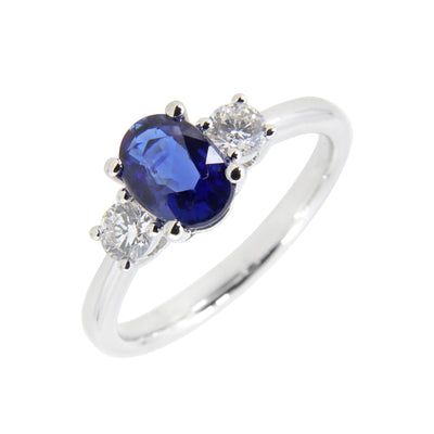 18K White Gold 1.16ct Sapphire and Diamond Ring | Diamond Rings Melbourne | Engagement Rings Melbourne | Wedding Rings Melbourne | H&H Jewellery