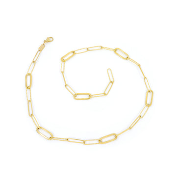 9K Yellow Gold Italian made Solid Necklace - 20735647