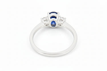 18K White Gold 1.16ct Sapphire and Diamond Ring | Diamond Rings Melbourne | Engagement Rings Melbourne | Wedding Rings Melbourne | H&H Jewellery