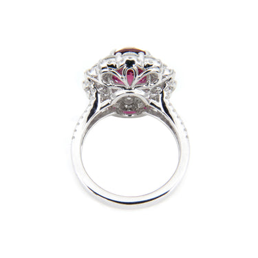 18K White Gold 3.70ct Pink Tourmaline and Diamond Ring - 20737368
