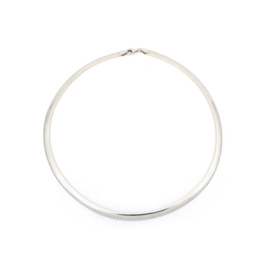 Yellow and White Gold  Solid Omega Chain Necklace - 20724306