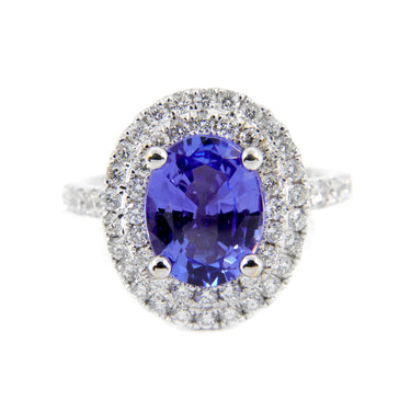 18K White Gold 1.84ct Tanzanite and Diamond Ring - 20752354