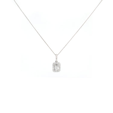 18K White Gold Tdw. 0.45ct Diamond Pendant - 20738112